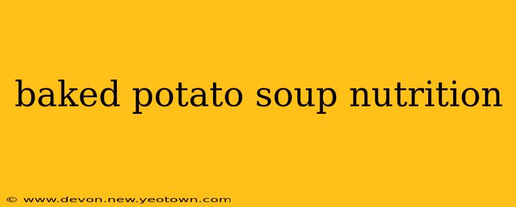baked potato soup nutrition
