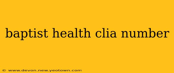 baptist health clia number
