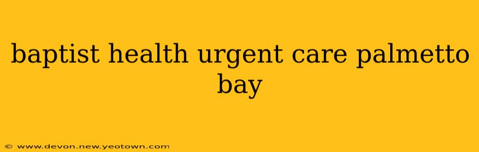 baptist health urgent care palmetto bay