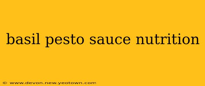 basil pesto sauce nutrition