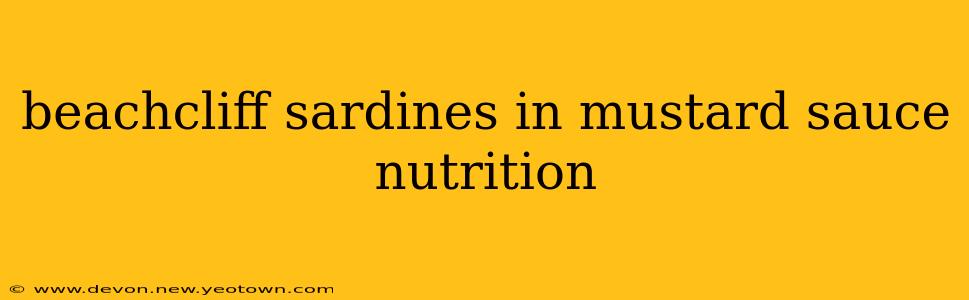 beachcliff sardines in mustard sauce nutrition
