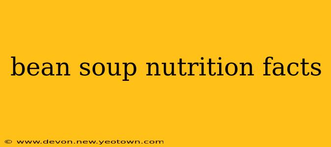 bean soup nutrition facts