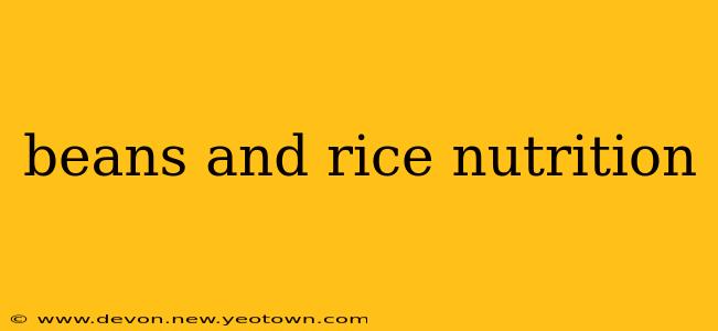 beans and rice nutrition