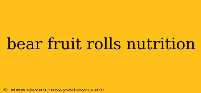 bear fruit rolls nutrition