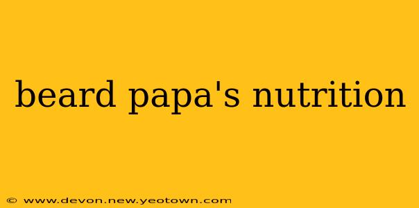 beard papa's nutrition