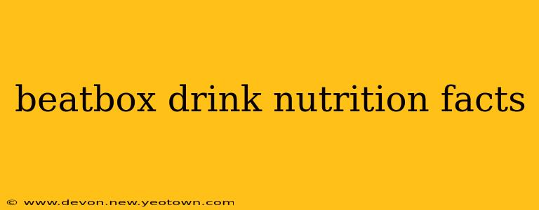 beatbox drink nutrition facts
