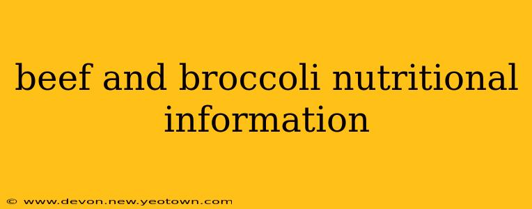 beef and broccoli nutritional information