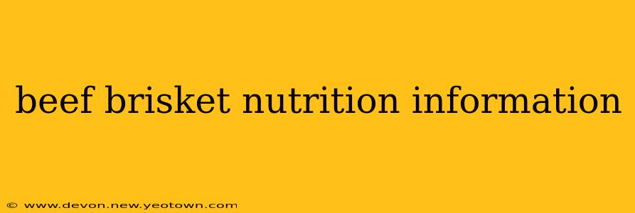 beef brisket nutrition information