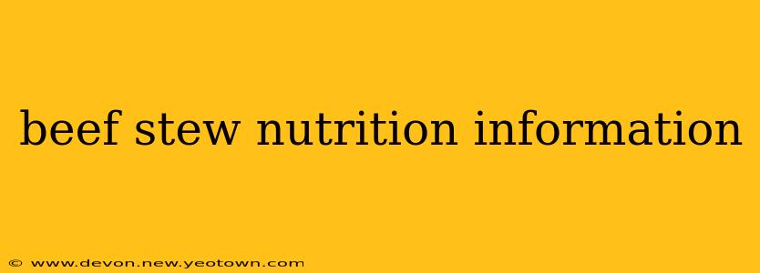 beef stew nutrition information
