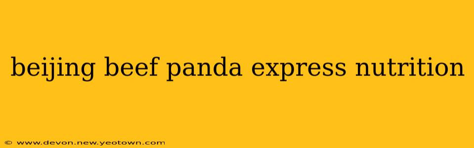 beijing beef panda express nutrition