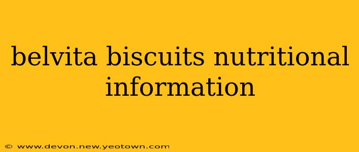 belvita biscuits nutritional information