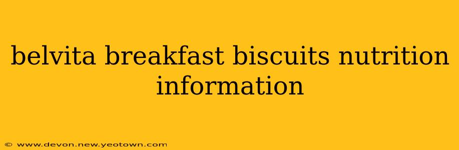 belvita breakfast biscuits nutrition information