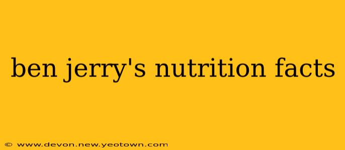 ben jerry's nutrition facts