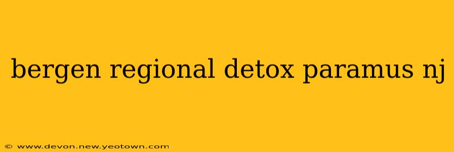 bergen regional detox paramus nj