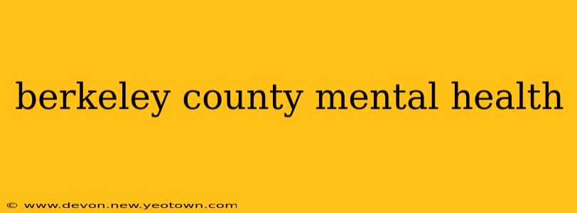 berkeley county mental health