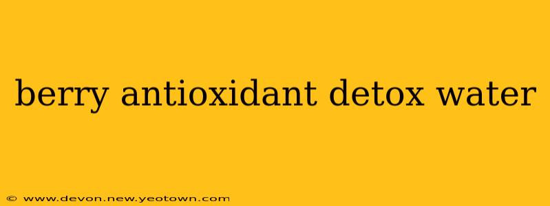 berry antioxidant detox water