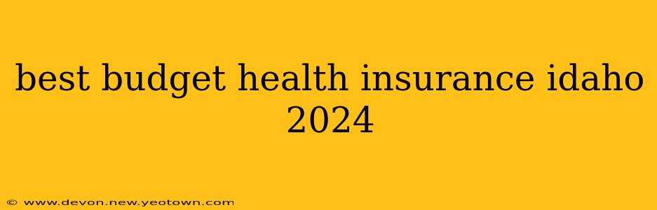 best budget health insurance idaho 2024