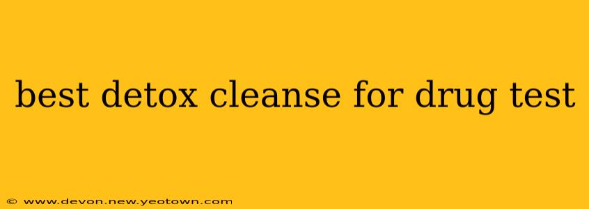 best detox cleanse for drug test