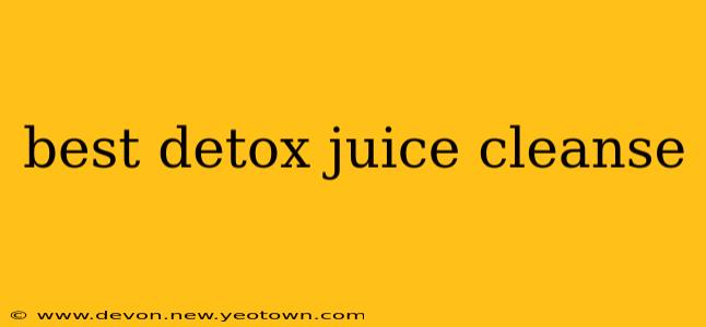 best detox juice cleanse
