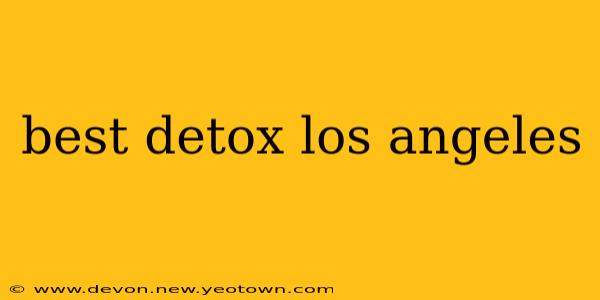 best detox los angeles