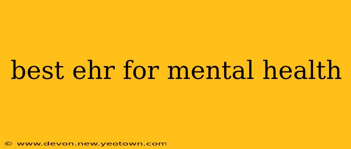 best ehr for mental health