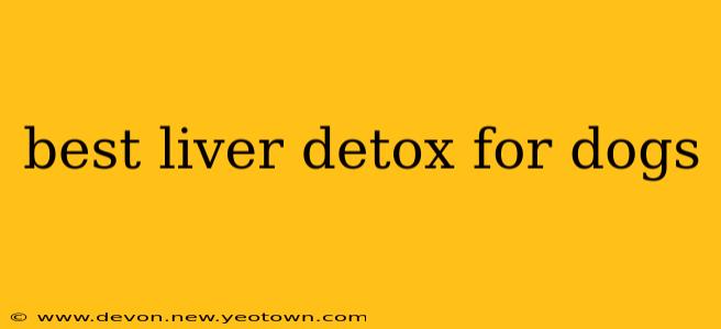 best liver detox for dogs