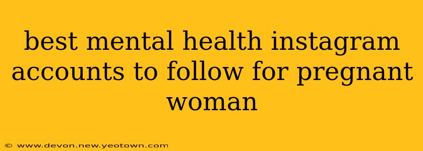 best mental health instagram accounts to follow for pregnant woman