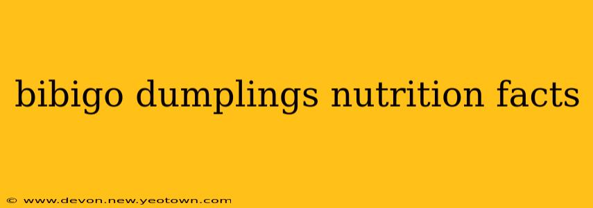 bibigo dumplings nutrition facts