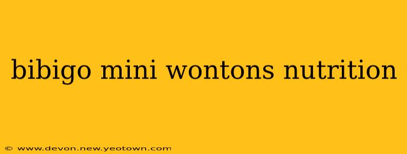 bibigo mini wontons nutrition