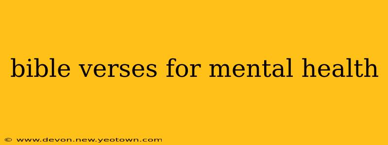 bible verses for mental health