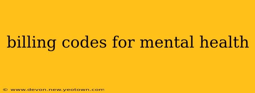 billing codes for mental health