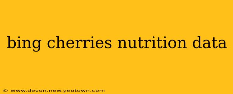 bing cherries nutrition data