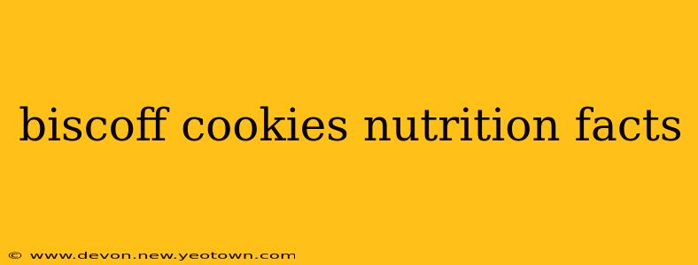 biscoff cookies nutrition facts