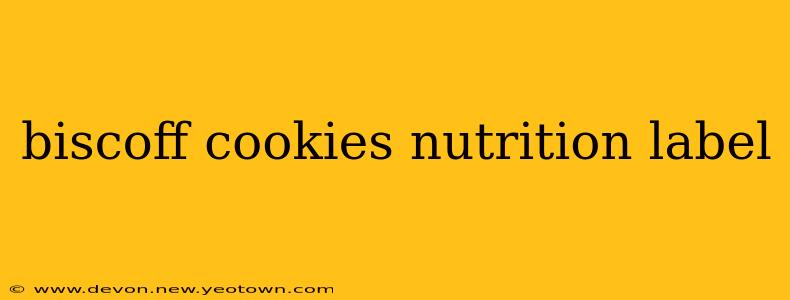 biscoff cookies nutrition label