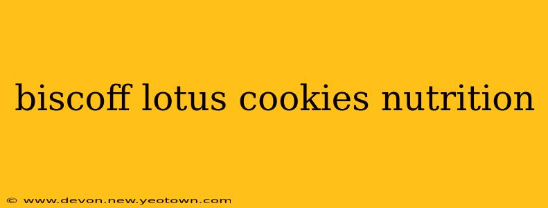 biscoff lotus cookies nutrition
