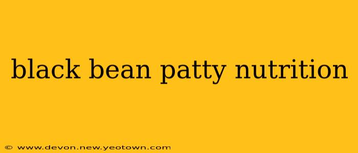 black bean patty nutrition