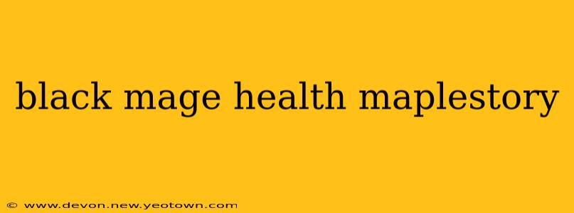 black mage health maplestory