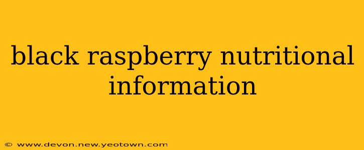 black raspberry nutritional information