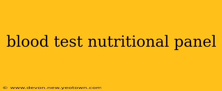 blood test nutritional panel