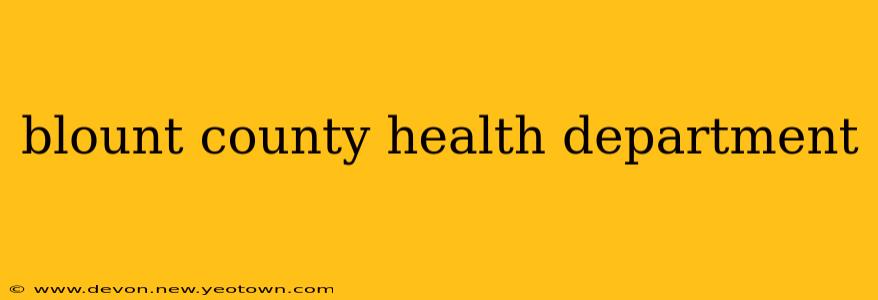blount county health department