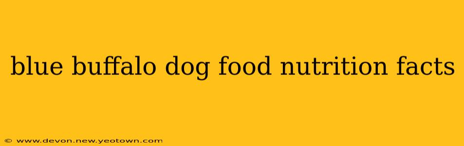 blue buffalo dog food nutrition facts