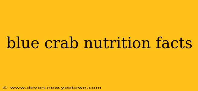 blue crab nutrition facts