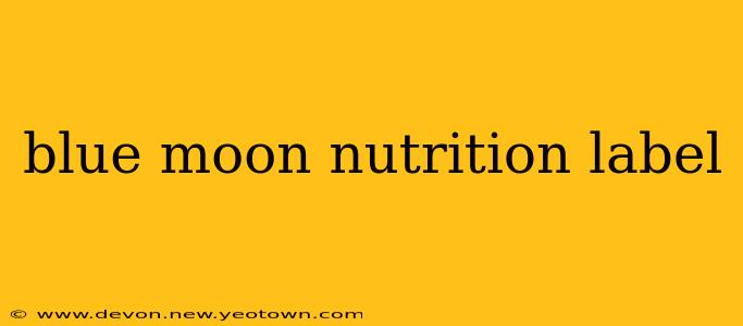 blue moon nutrition label