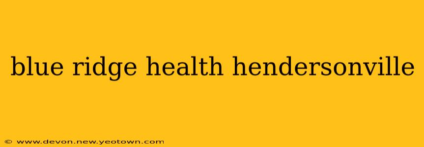 blue ridge health hendersonville