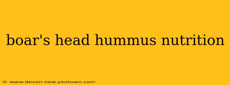 boar's head hummus nutrition