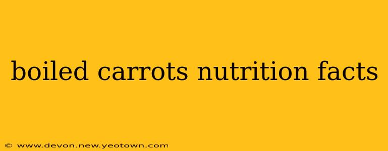 boiled carrots nutrition facts