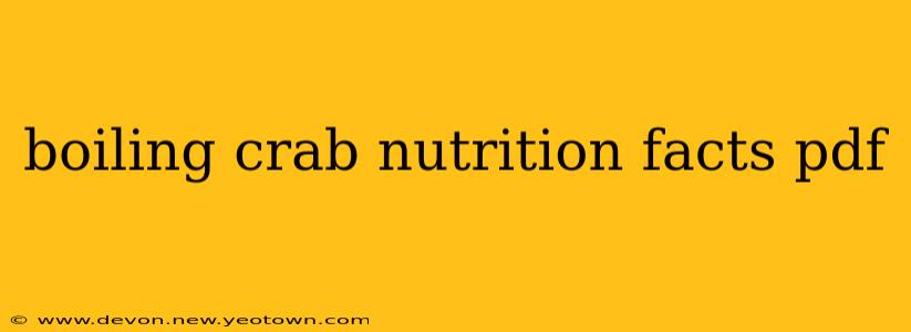 boiling crab nutrition facts pdf