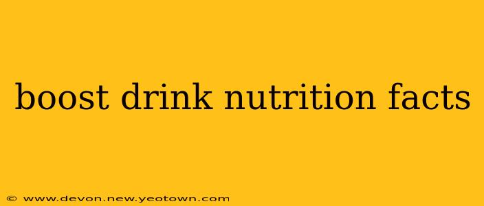 boost drink nutrition facts