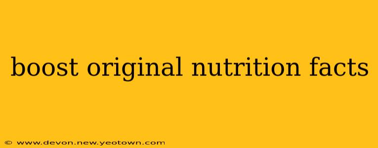 boost original nutrition facts