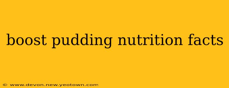 boost pudding nutrition facts